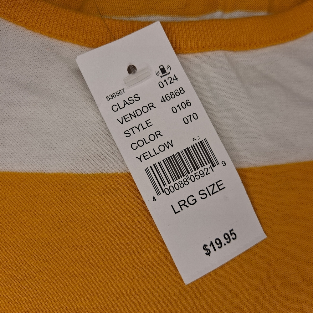 NEW Pacsun Tank Top Yellow White Summer Striped - Picture 4 of 5